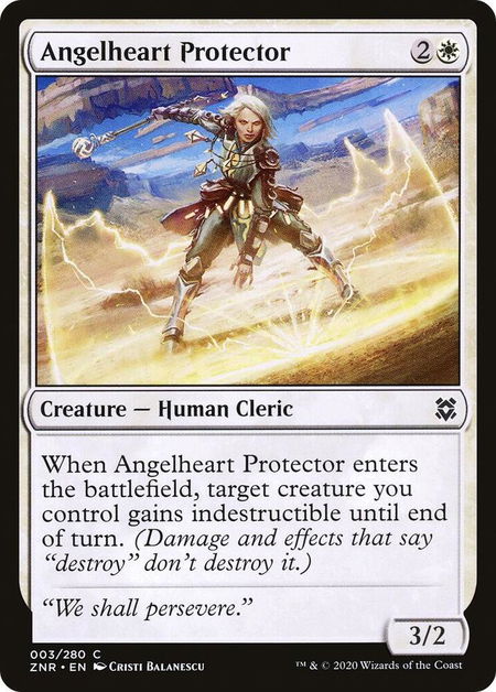 Angelheart Protector - Zendikar Rising Magic: The Gathering trading card