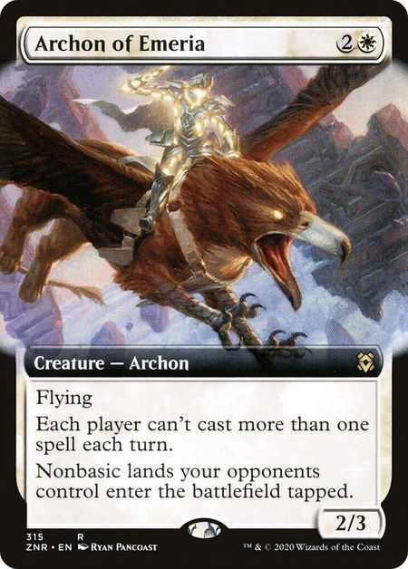Archon of Emeria (Extended Art) - Zendikar Rising Magic: The Gathering trading card