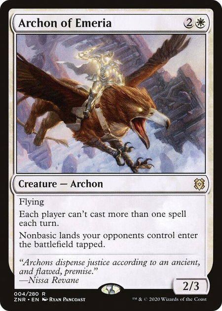 Archon of Emeria - Zendikar Rising Magic: The Gathering trading card