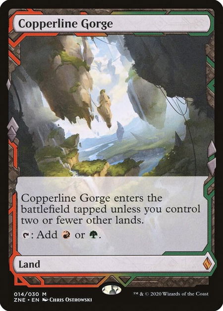Copperline Gorge - Zendikar Rising Expeditions Magic: The Gathering trading card