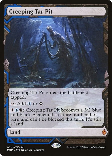 Creeping Tar Pit - Zendikar Rising Expeditions Magic: The Gathering trading card