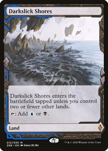 Darkslick Shores - Zendikar Rising Expeditions (ZNE) #12 - Mythic Rare Magic: The Gathering Trading Card