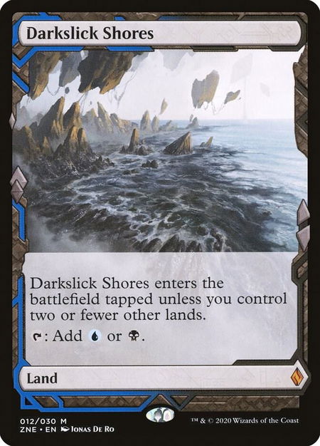 Darkslick Shores - Zendikar Rising Expeditions Magic: The Gathering trading card