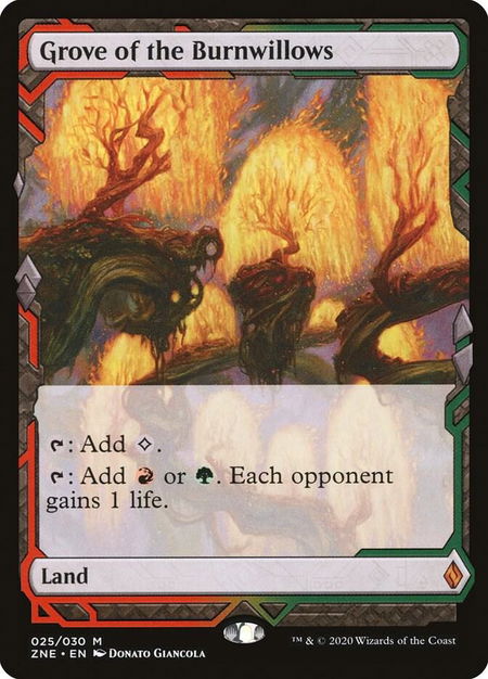 Grove of the Burnwillows - Zendikar Rising Expeditions Magic: The Gathering trading card