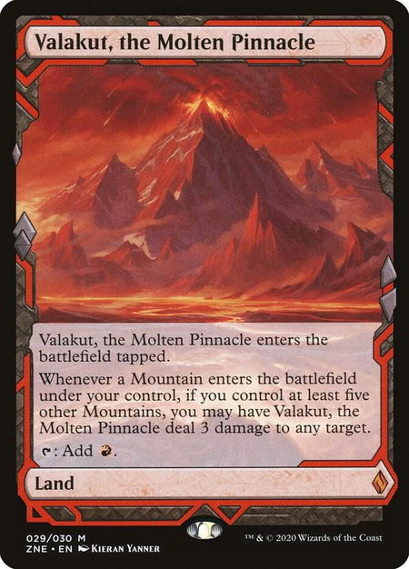 Valakut, the Molten Pinnacle - Zendikar Rising Expeditions Magic: The Gathering trading card
