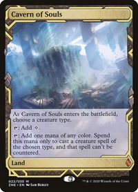 Cavern of Souls - Zendikar Rising Expeditions (ZNE) #22 - Mythic Magic: The Gathering Trading Card