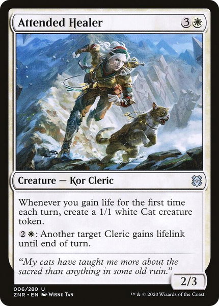 Attended Healer - Zendikar Rising Magic: The Gathering trading card