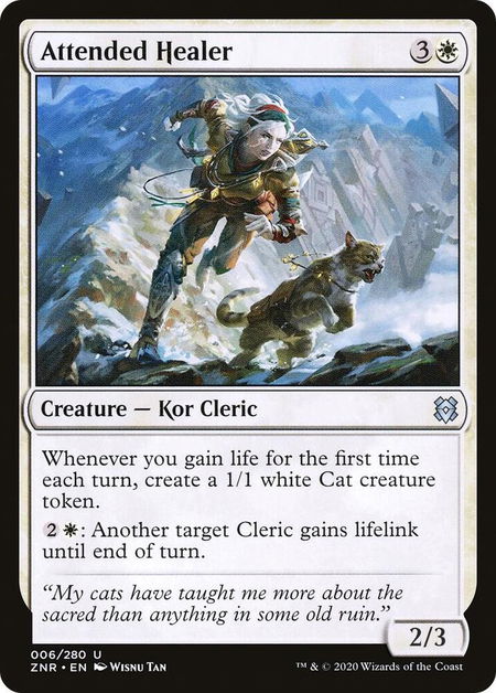 Attended Healer - Zendikar Rising Magic: The Gathering trading card