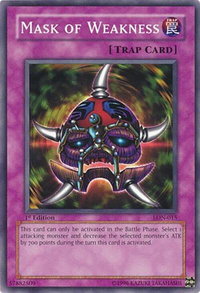 Mask of Weakness - Labyrinth of Nightmare (LON) #LON-015 - Common / Short Print YuGiOh Trading Card