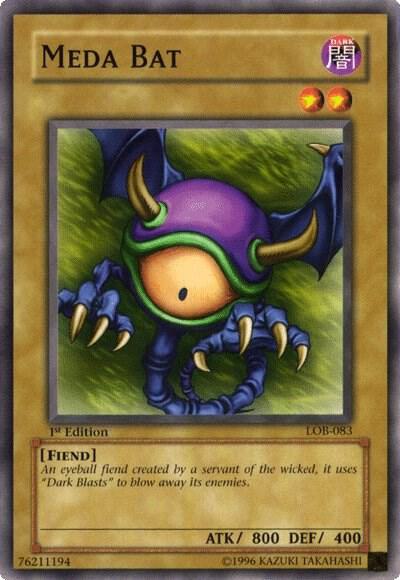 Meda Bat - The Legend of Blue Eyes White Dragon YuGiOh trading card