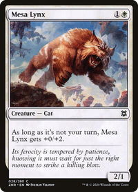 Mesa Lynx - Zendikar Rising (ZNR) #28 - Common Magic: The Gathering Trading Card