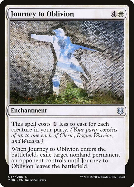 Journey to Oblivion trading card from Zendikar Rising Journey to Oblivion - Zendikar Rising Magic: The Gathering trading card