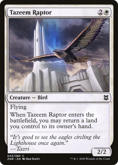 Tazeem Raptor - Zendikar Rising Magic: The Gathering trading card