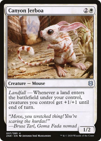 Canyon Jerboa - Zendikar Rising Magic: The Gathering trading card