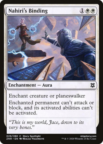 Nahiri's Binding trading card from Zendikar Rising Nahiri's Binding - Zendikar Rising Magic: The Gathering trading card