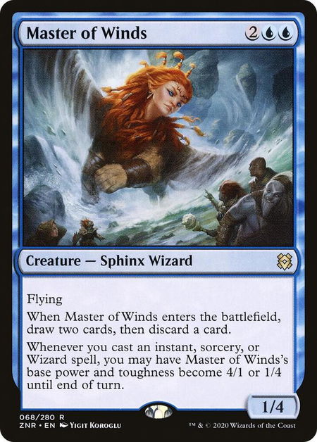 Master of Winds - Zendikar Rising Magic: The Gathering trading card