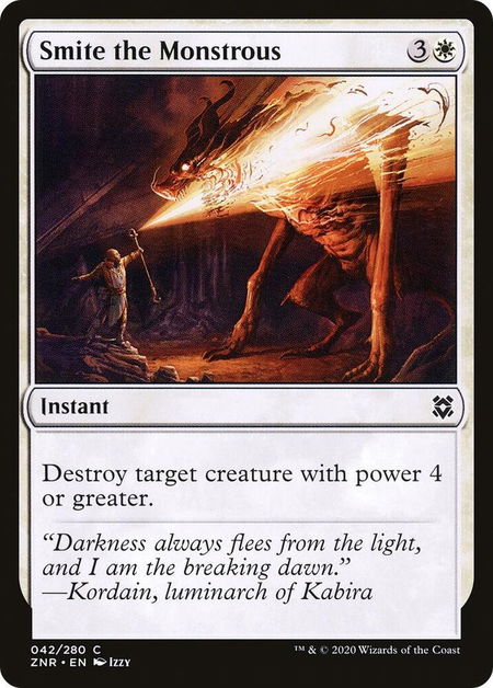 Smite the Monstrous - Zendikar Rising Magic: The Gathering trading card
