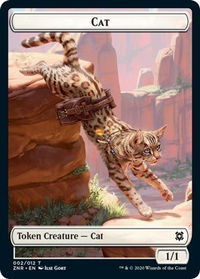 Cat Token - Zendikar Rising (ZNR) #2 - Token Magic: The Gathering Trading Card