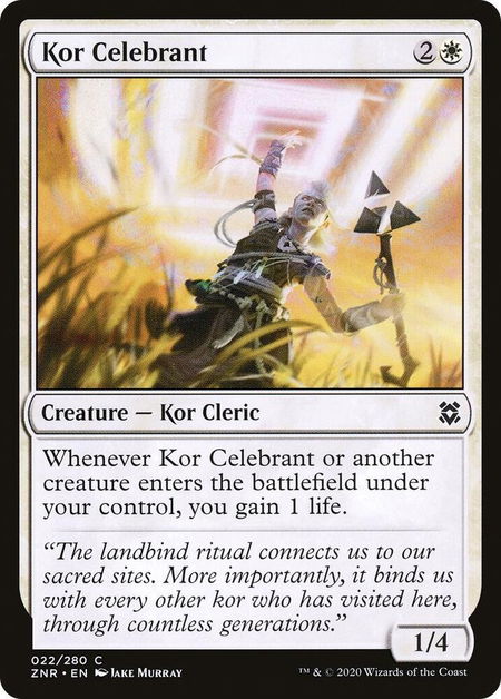 Kor Celebrant - Zendikar Rising Magic: The Gathering trading card