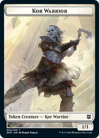 Kor Warrior Token - Zendikar Rising (ZNR) #4 - Token Magic: The Gathering Trading Card