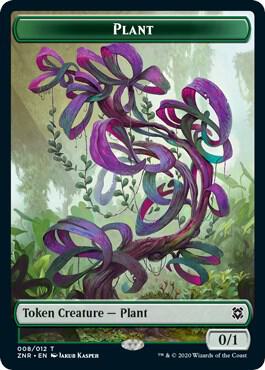 Plant Token - Zendikar Rising Magic: The Gathering trading card
