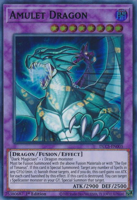 Amulet Dragon (Green) - Dragons of Legend: The Complete Series YuGiOh trading card