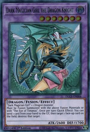 Dark Magician Girl the Dragon Knight (Alternate Art) trading card from Dragons of Legend: The Complete Series Dark Magician Girl the Dragon Knight (Alternate Art) - Dragons of Legend: The Complete Series YuGiOh trading card