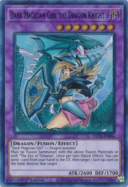 Dark Magician Girl the Dragon Knight (Alternate Art) (Purple) trading card from Dragons of Legend: The Complete Series Dark Magician Girl the Dragon Knight (Alternate Art) (Purple) - Dragons of Legend: The Complete Series YuGiOh trading card