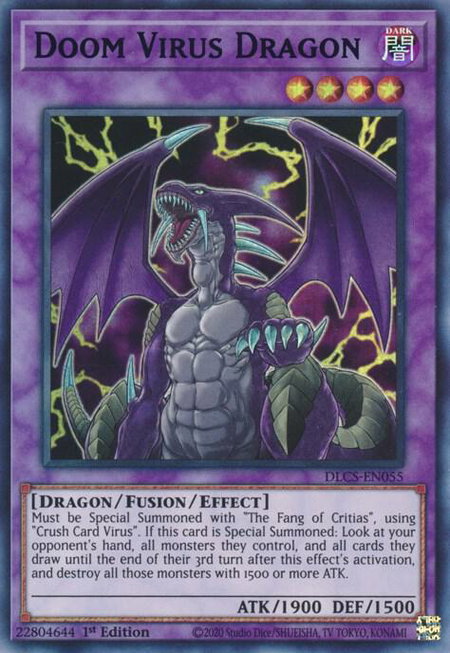 Doom Virus Dragon (Purple) - Dragons of Legend: The Complete Series YuGiOh trading card