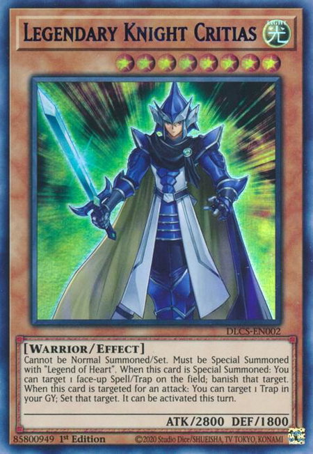 Legendary Knight Critias (Green) trading card from Dragons of Legend: The Complete Series Legendary Knight Critias (Green) - Dragons of Legend: The Complete Series YuGiOh trading card