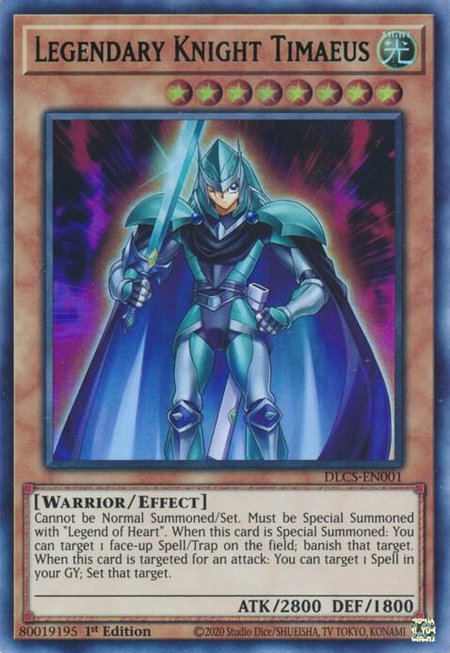Legendary Knight Timaeus (Green) - Dragons of Legend: The Complete Series YuGiOh trading card
