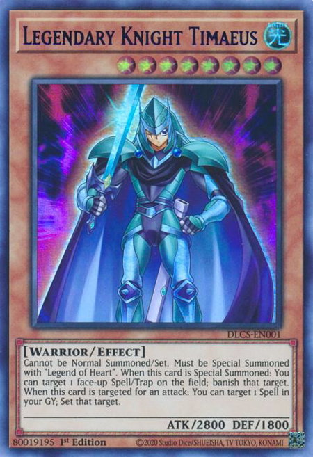 Legendary Knight Timaeus (Purple) - Dragons of Legend: The Complete Series YuGiOh trading card