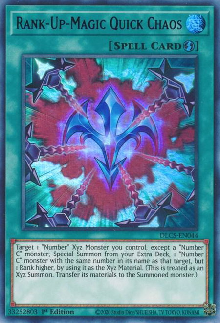 Rank-Up-Magic Quick Chaos (Blue) trading card from Dragons of Legend: The Complete Series Rank-Up-Magic Quick Chaos (Blue) - Dragons of Legend: The Complete Series YuGiOh trading card