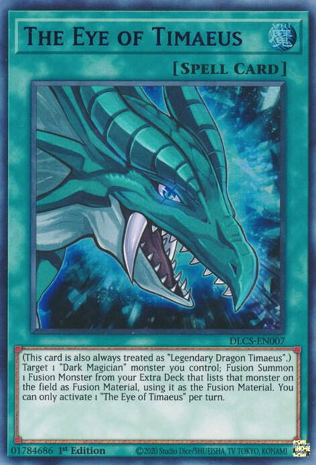The Eye of Timaeus (Blue) trading card from Dragons of Legend: The Complete Series The Eye of Timaeus (Blue) - Dragons of Legend: The Complete Series YuGiOh trading card