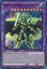 Timaeus the Knight of Destiny (Green) - Dragons of Legend: The Complete Series (DLCS) #DLCS-EN054 - Ultra Rare YuGiOh Trading Card