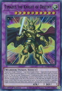 Timaeus the Knight of Destiny (Purple) - Dragons of Legend: The Complete Series (DLCS) #DLCS-EN054 - Ultra Rare YuGiOh Trading Card