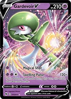 Gardevoir V trading card from Champion's Path Gardevoir V - Champion's Path Pokémon trading card