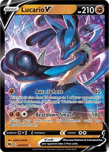 Lucario V - Champion's Path (CHP) #27/73 - Ultra Rare Pokémon Trading Card