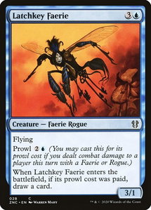 Latchkey Faerie - Commander: Zendikar Rising (ZNC) #28 - Common Magic: The Gathering Trading Card