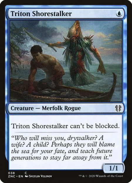 Triton Shorestalker - Commander: Zendikar Rising Magic: The Gathering trading card