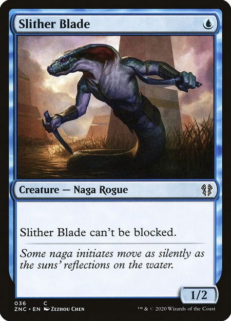 Slither Blade trading card from Commander: Zendikar Rising Slither Blade - Commander: Zendikar Rising Magic: The Gathering trading card