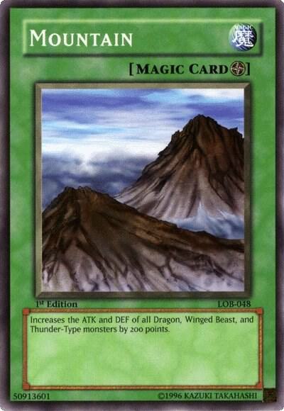 Mountain trading card from The Legend of Blue Eyes White Dragon Mountain - The Legend of Blue Eyes White Dragon YuGiOh trading card