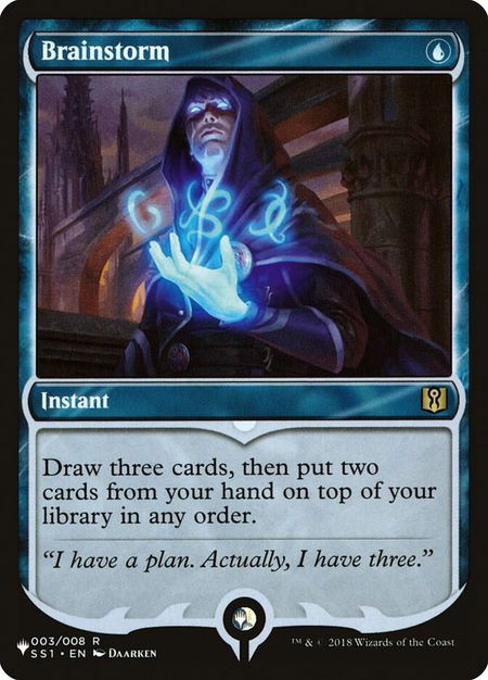 Brainstorm (SS1) - The List Reprints Magic: The Gathering trading card
