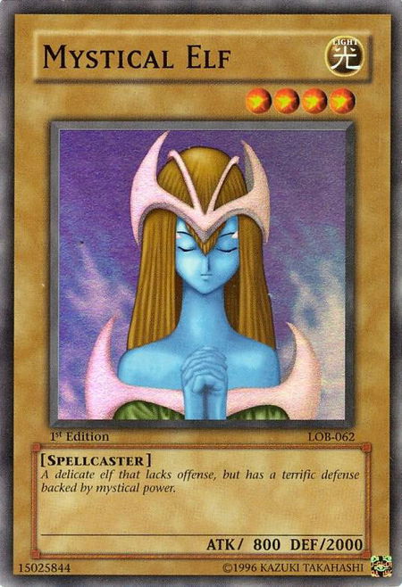 Mystical Elf - The Legend of Blue Eyes White Dragon YuGiOh trading card