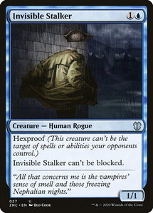 Invisible Stalker - Commander: Zendikar Rising (ZNC) #27 - Uncommon Magic: The Gathering Trading Card