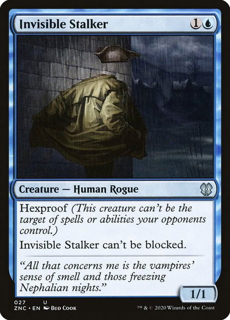 Invisible Stalker - Commander: Zendikar Rising Magic: The Gathering trading card