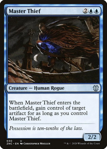 Master Thief trading card from Commander: Zendikar Rising Master Thief - Commander: Zendikar Rising Magic: The Gathering trading card
