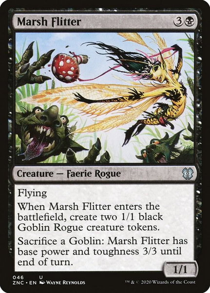 Marsh Flitter trading card from Commander: Zendikar Rising Marsh Flitter - Commander: Zendikar Rising Magic: The Gathering trading card