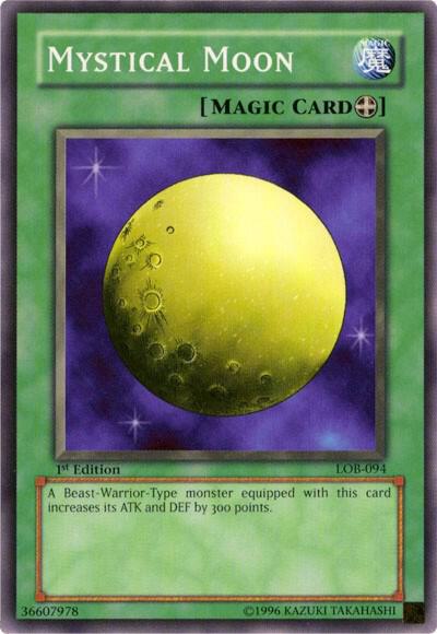 Mystical Moon trading card from The Legend of Blue Eyes White Dragon Mystical Moon - The Legend of Blue Eyes White Dragon YuGiOh trading card