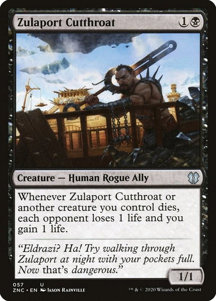 Zulaport Cutthroat trading card from Commander: Zendikar Rising Zulaport Cutthroat - Commander: Zendikar Rising Magic: The Gathering trading card